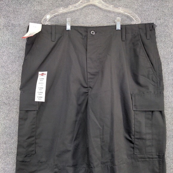 Tru-Spec Men's Cargo Ripstop Tactical Pants Black XL Flat Front W/Tags - Picture 3 of 12